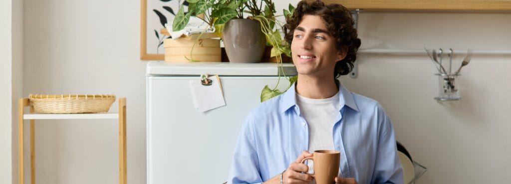 Spokojny poranek ucznia